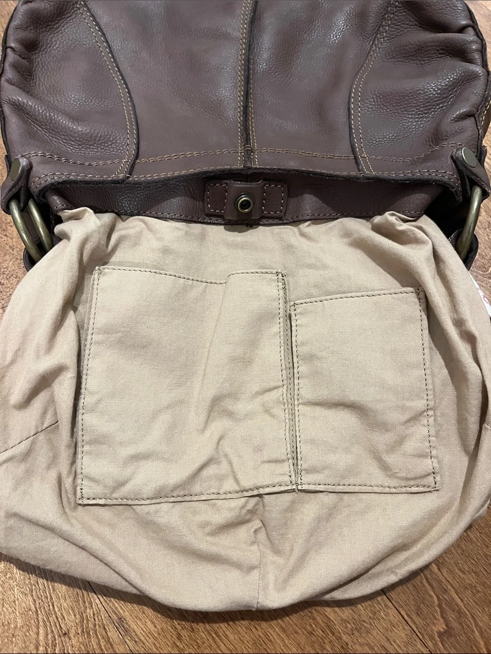 LUCKY BRAND dark brown leather slouchy shoulder/ hobo bag